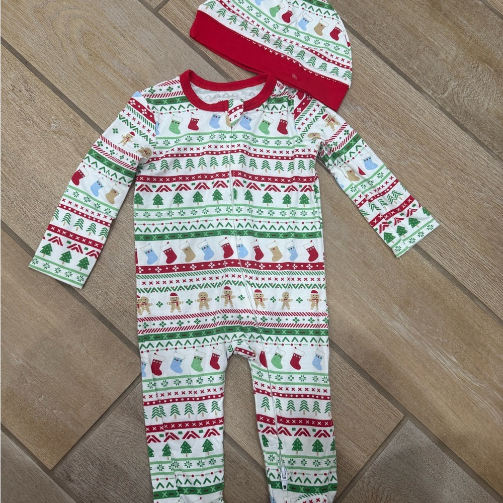 Little Me Holiday Baby Outfit - Red, Green, White